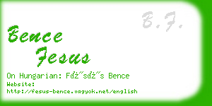 bence fesus business card